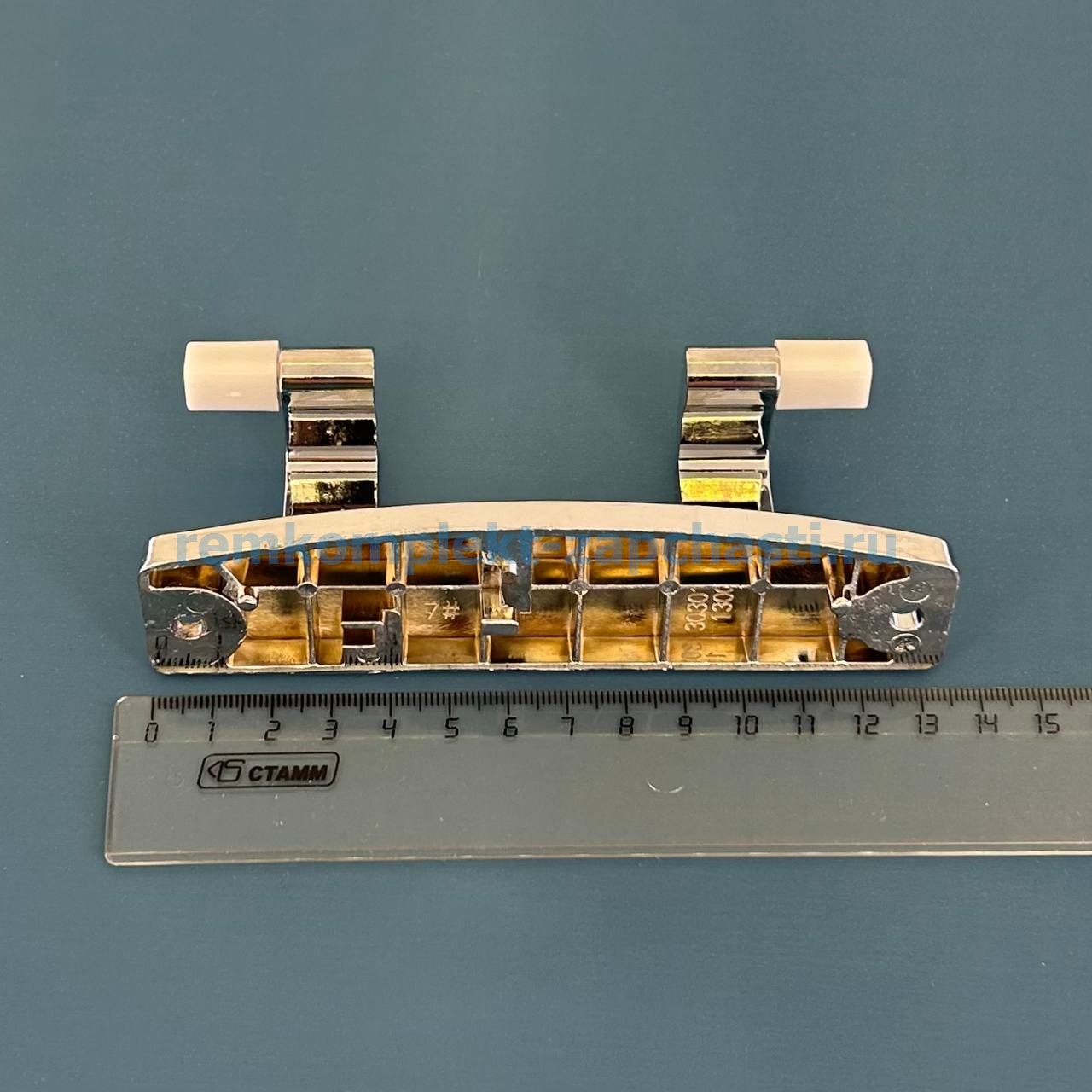 0020101300A Haier оригинал, петля люка 13см (хромированная) — изображение 2